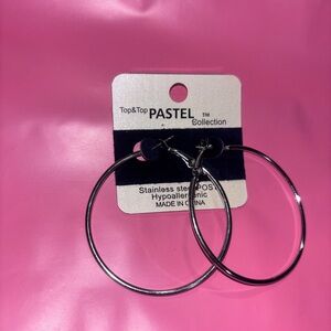 Free People Silver Hoop Earrings